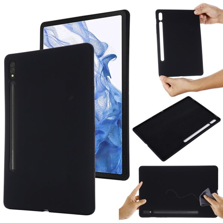 Захисний чохол Deexe Silicone Shell для Samsung Galaxy Tab S10 Ultra - Black: фото 2 з 8
