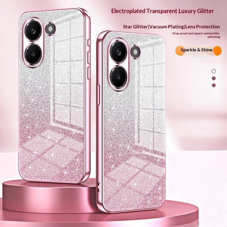 Защитный чехол Deexe Sparkles Cover для Xiaomi Poco X8 Pro - Pink: фото 3 из 7