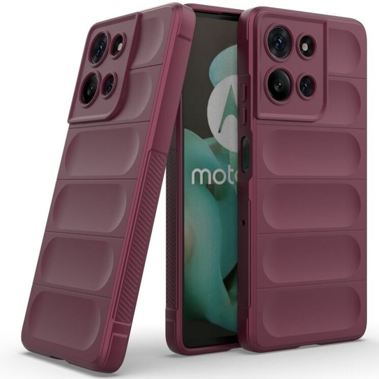 Защитный чехол Deexe Terra Case для Motorola Moto G75 - Wine Red: фото 2 из 6