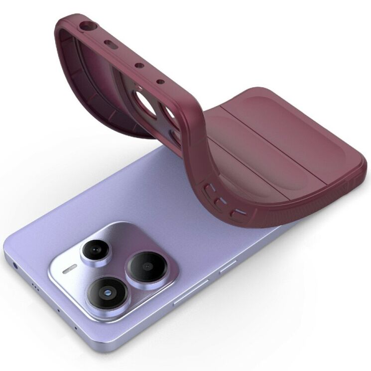Защитный чехол Deexe Terra Case для Xiaomi Redmi Note 14 5G - Wine Red: фото 5 из 10