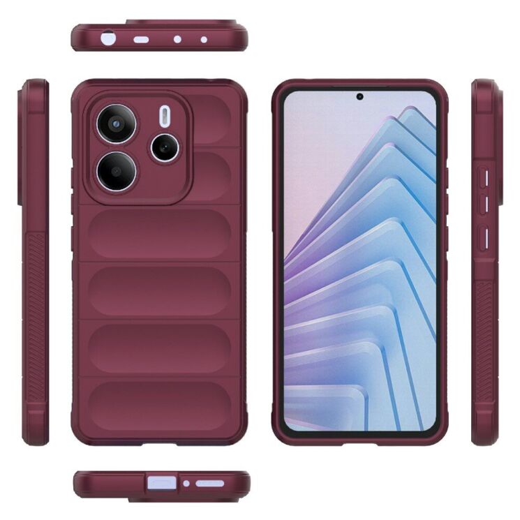 Защитный чехол Deexe Terra Case для Xiaomi Redmi Note 14 5G - Wine Red: фото 6 из 10