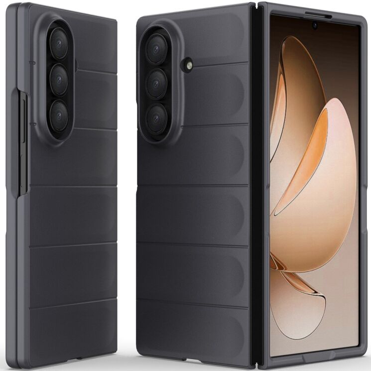 Защитный чехол Deexe Terra Case (FF) для Samsung Galaxy Fold 7 - Dark Grey: фото 1 из 7
