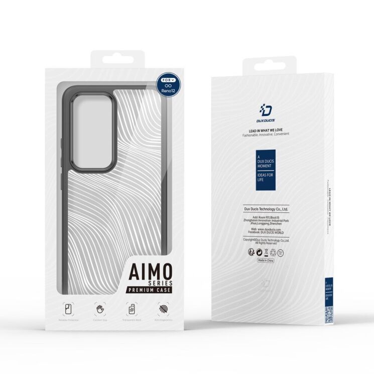 Защитный чехол DUX DUCIS Aimo Series для OPPO Reno 12 - Black: фото 13 из 13