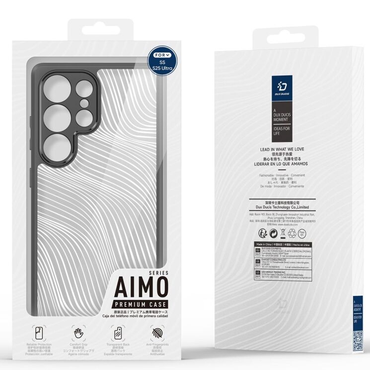 Защитный чехол DUX DUCIS Aimo Series для Samsung Galaxy S25 Ultra (S938) - Black: фото 10 из 10
