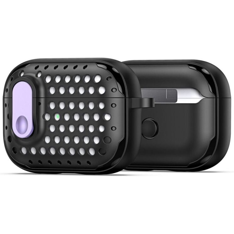 Захисний чохол DUX DUCIS PECM Series для Apple AirPods Pro 2 - Black / Purple: фото 2 з 19