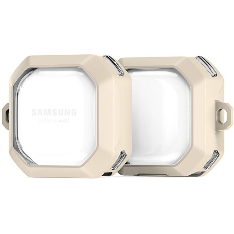 Защитный чехол DUX DUCIS SECC Series для Samsung Galaxy Buds Live / Buds Pro / Buds 2 / Buds 2 Pro / Buds FE - Gold: фото 2 из 15