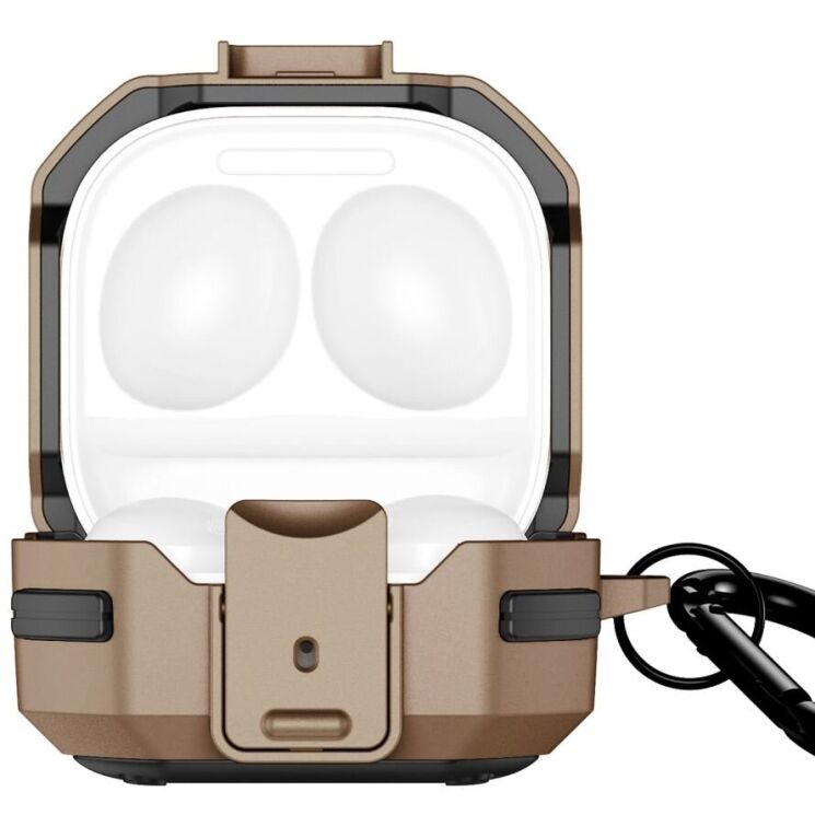 Захисний чохол DUX DUCIS SECF Series для Samsung Galaxy Buds Live / Buds Pro / Buds 2 / Buds 2 Pro / Buds FE - Khaki: фото 2 з 11