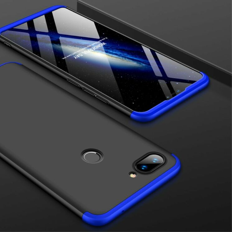 Защитный чехол GKK Double Dip Case для Xiaomi Mi 8 Lite - Black / Blue: фото 7 из 15