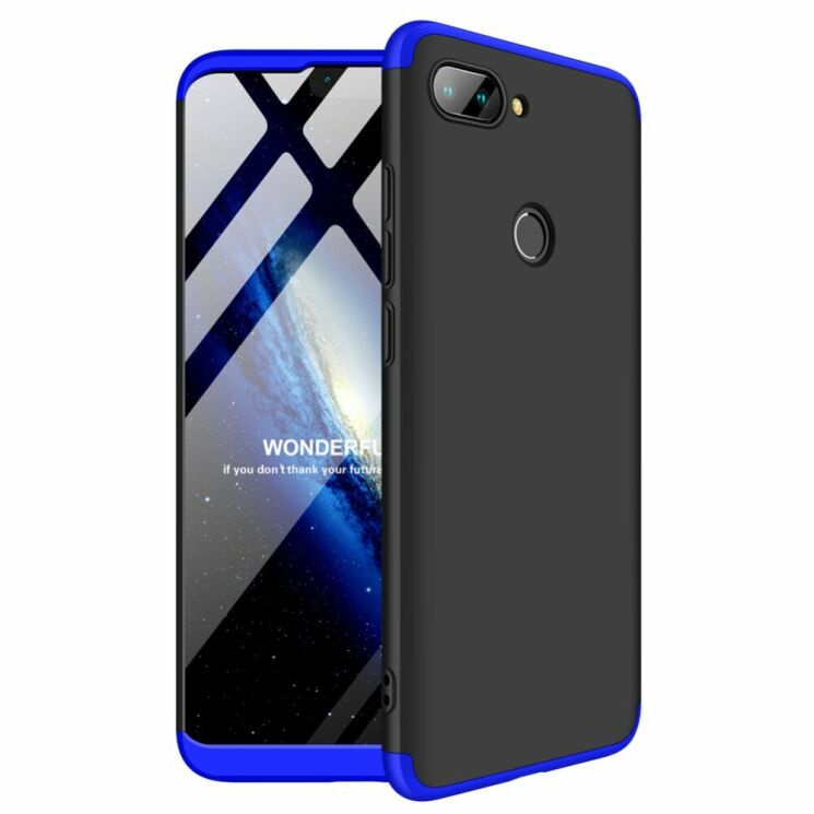 Защитный чехол GKK Double Dip Case для Xiaomi Mi 8 Lite - Black / Blue: фото 1 из 15