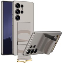 Захисний чохол GKK Leather Strap Cover для Samsung Galaxy S25 Ultra (S938) - Titanium Grey: фото 1 з 9