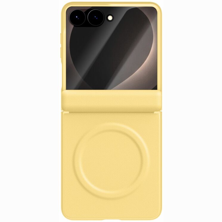 Защитный чехол GKK Magnetic Matte Case для Samsung Galaxy Flip 8 - Yellow: фото 1 из 5