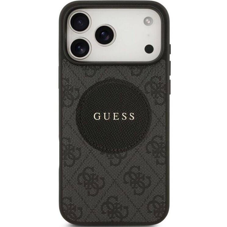Захисний чохол Guess 4G Circle Classic Logo MagSafe для iPhone 17 Pro Max (GUHMP17XP4PGRSGK) - Black: фото 2 з 8