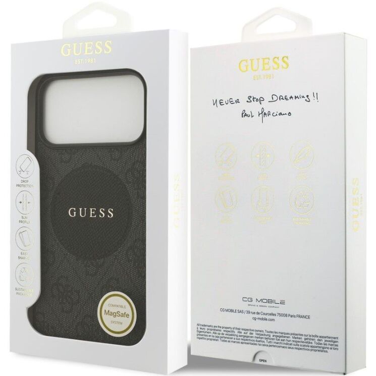Захисний чохол Guess 4G Circle Classic Logo MagSafe для iPhone 17 Pro Max (GUHMP17XP4PGRSGK) - Black: фото 8 з 8