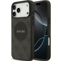Защитный чехол Guess 4G Circle Classic Logo MagSafe для iPhone 17 Pro Max (GUHMP17XP4PGRSGK) - Black: фото 1 из 8