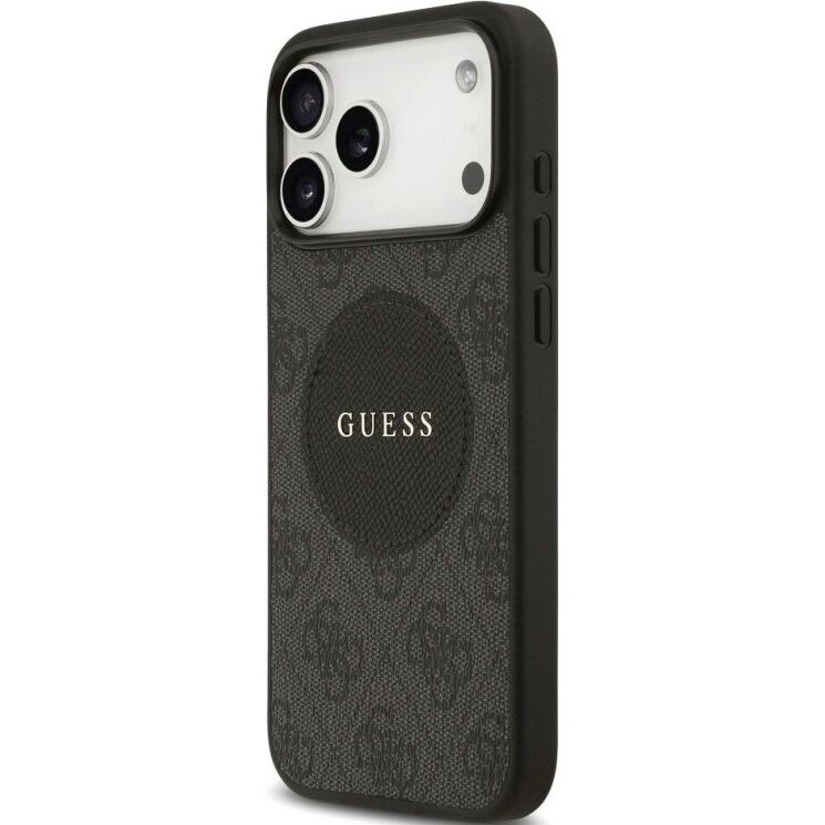 Захисний чохол Guess 4G Circle Classic Logo MagSafe для iPhone 17 Pro Max (GUHMP17XP4PGRSGK) - Black: фото 3 з 8