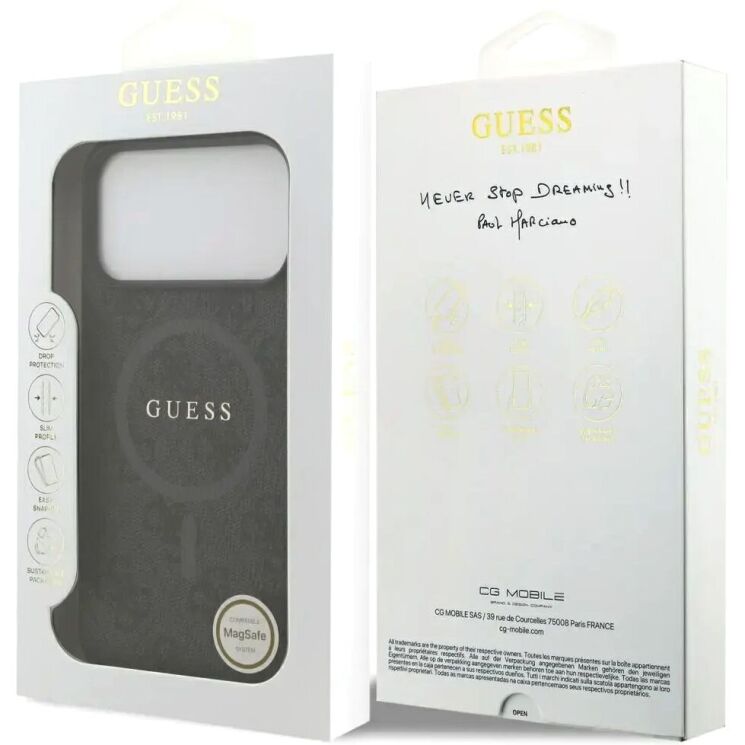 Захисний чохол Guess 4G Ring Classic Logo MagSafe для iPhone 17 Pro Max (GUHMP17XG4GFRK) - Black: фото 8 з 8