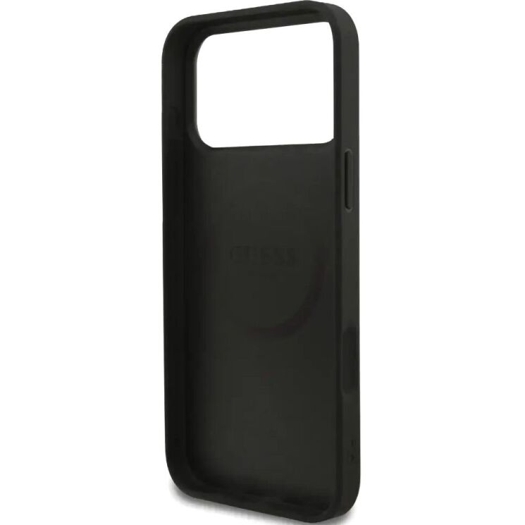 Захисний чохол Guess 4G Ring Classic Logo MagSafe для iPhone 17 Pro Max (GUHMP17XG4GFRK) - Black: фото 7 з 8
