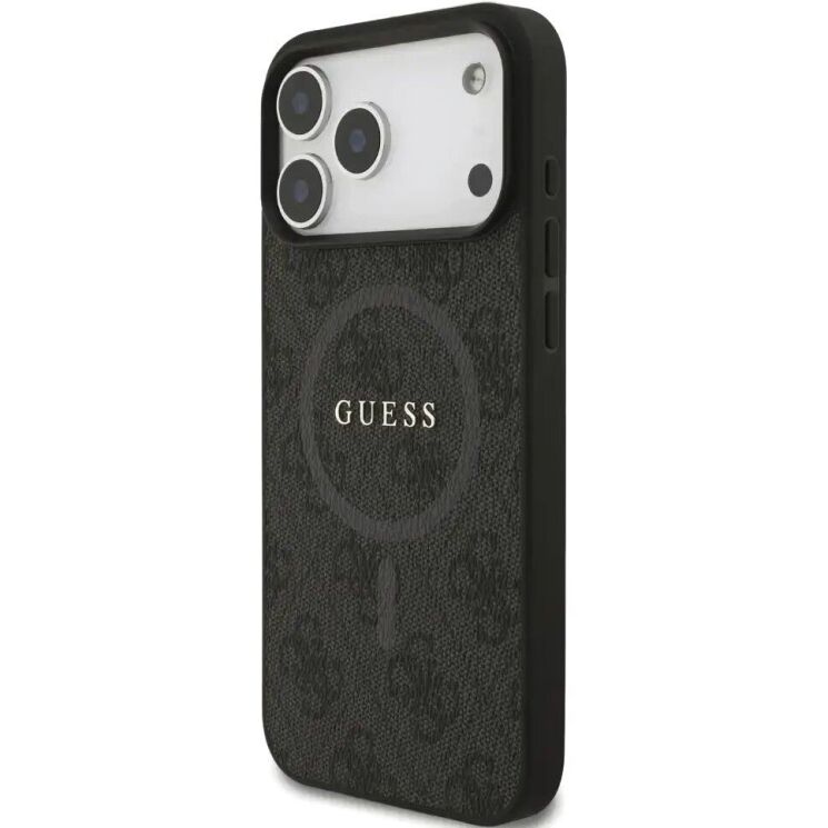 Захисний чохол Guess 4G Ring Classic Logo MagSafe для iPhone 17 Pro Max (GUHMP17XG4GFRK) - Black: фото 3 з 8