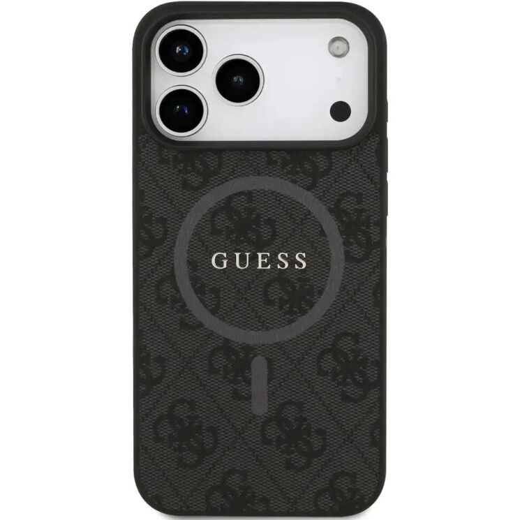 Захисний чохол Guess 4G Ring Classic Logo MagSafe для iPhone 17 Pro Max (GUHMP17XG4GFRK) - Black: фото 2 з 8