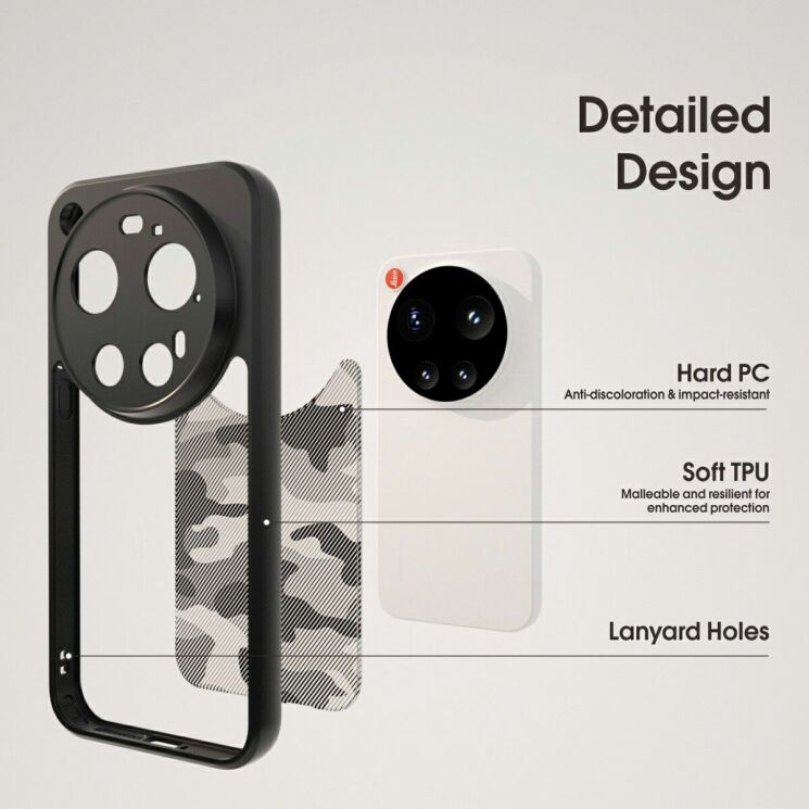 Захисний чохол IBMRS Military для Xiaomi 17 Ultra - Grid Camouflage: фото 6 з 7