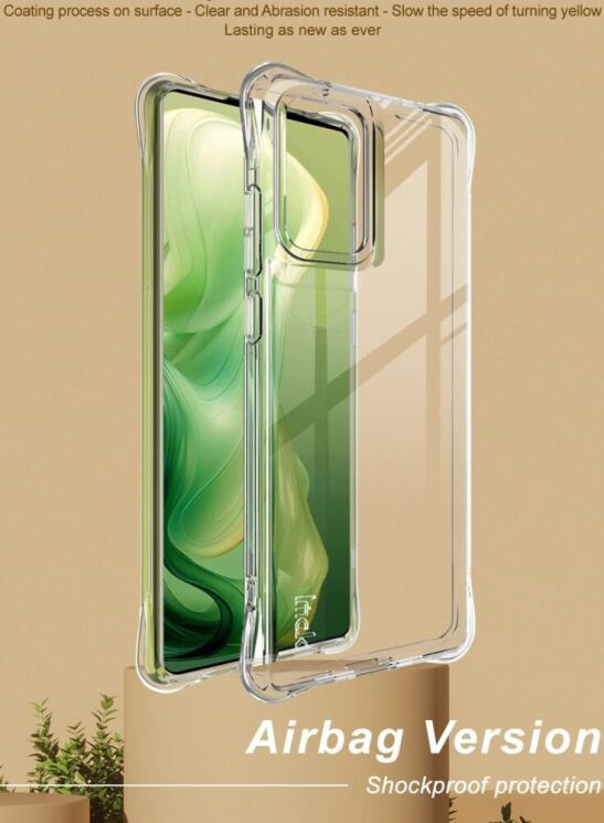 Защитный чехол IMAK Airbag MAX Case для Motorola Moto G85 - Transparent: фото 8 из 11