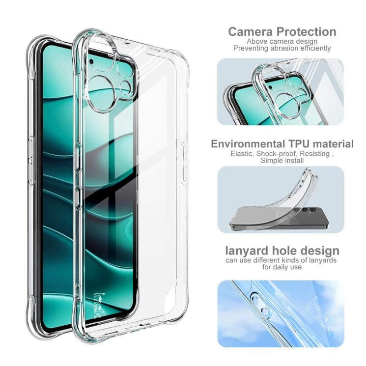 Захисний чохол IMAK Airbag MAX Case для Nothing CMF Phone 2 Pro - Matte Black: фото 8 з 10