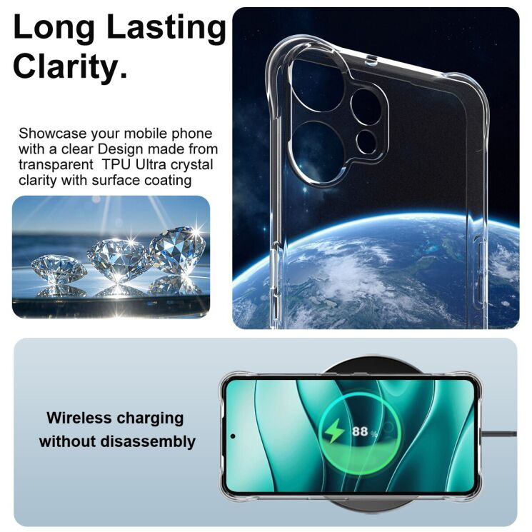 Захисний чохол IMAK Airbag MAX Case для Nothing CMF Phone 2 Pro - Matte Black: фото 9 з 10