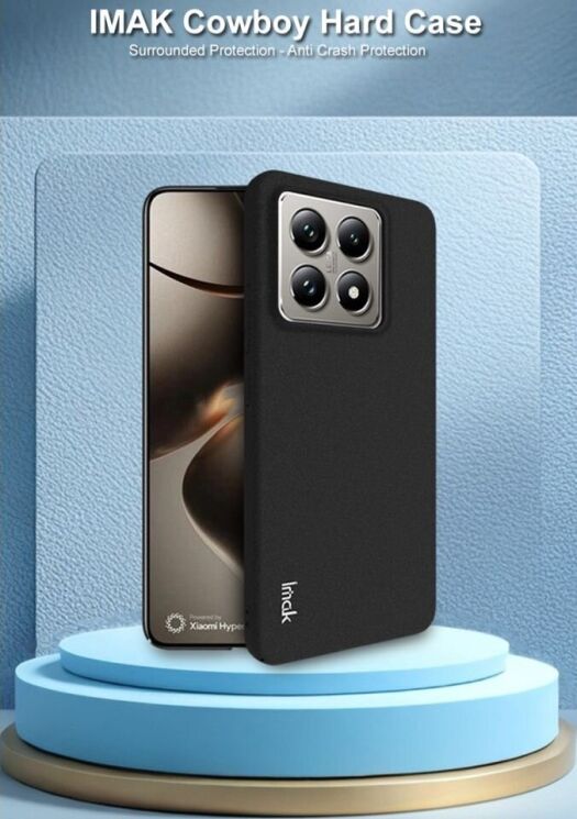 Защитный чехол IMAK Cowboy Hard Shell для Xiaomi 14T Pro - Matte Black: фото 7 из 8