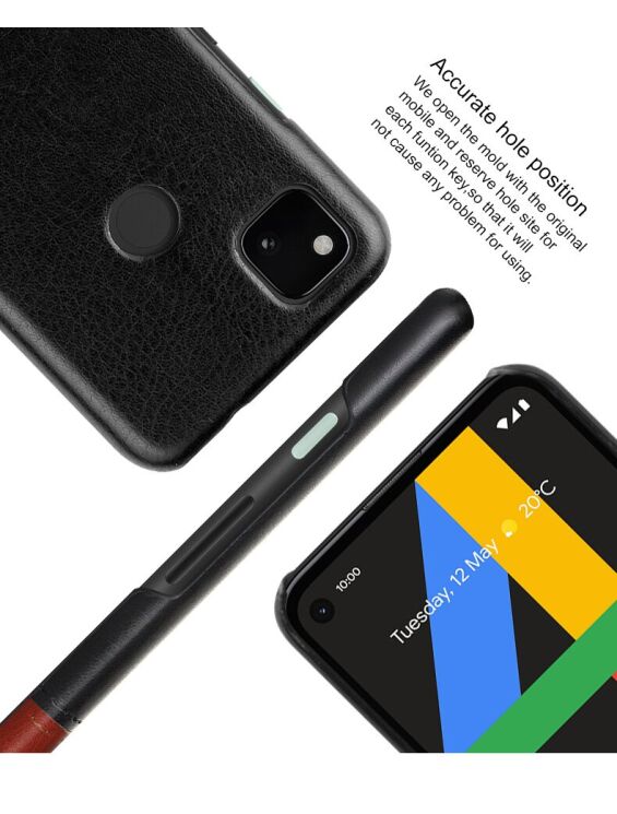 Захисний чохол IMAK Leather Series для Google Pixel 4A - Red / Black: фото 10 з 13