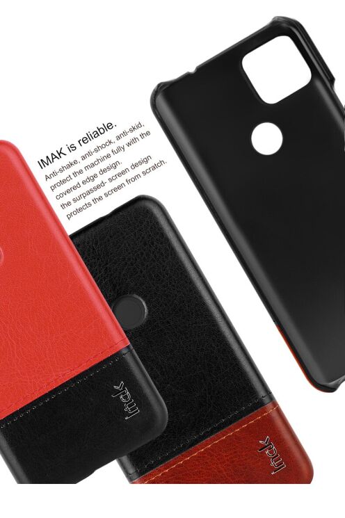 Захисний чохол IMAK Leather Series для Google Pixel 4A - Red / Black: фото 11 з 13