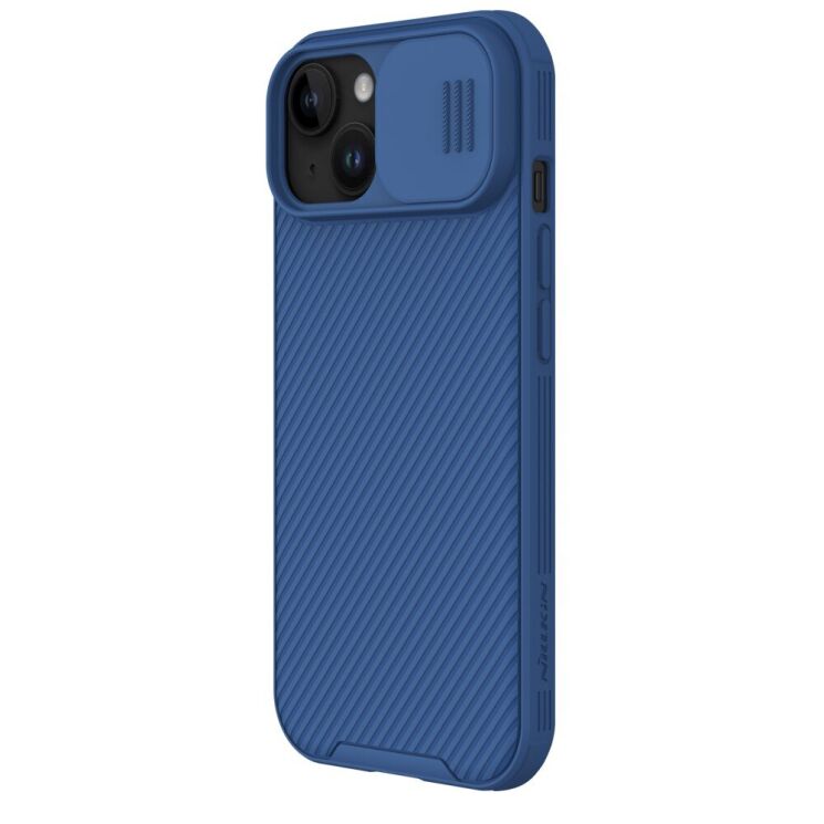 Защитный чехол NILLKIN CamShield Pro для Apple iPhone 15 - Blue: фото 4 из 18