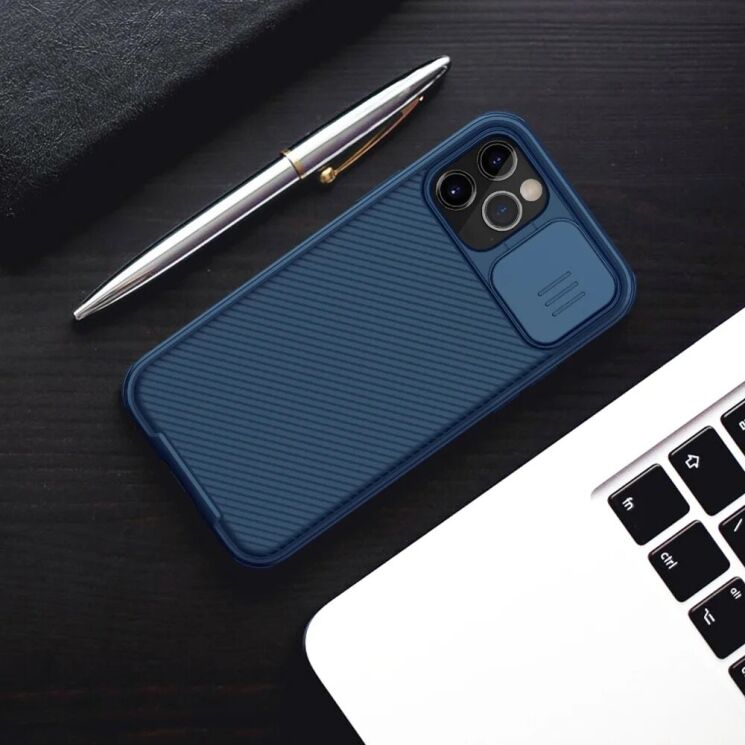 Защитный чехол NILLKIN CamShield Pro Magnetic для Apple iPhone 12 Pro Max - Blue: фото 16 из 17