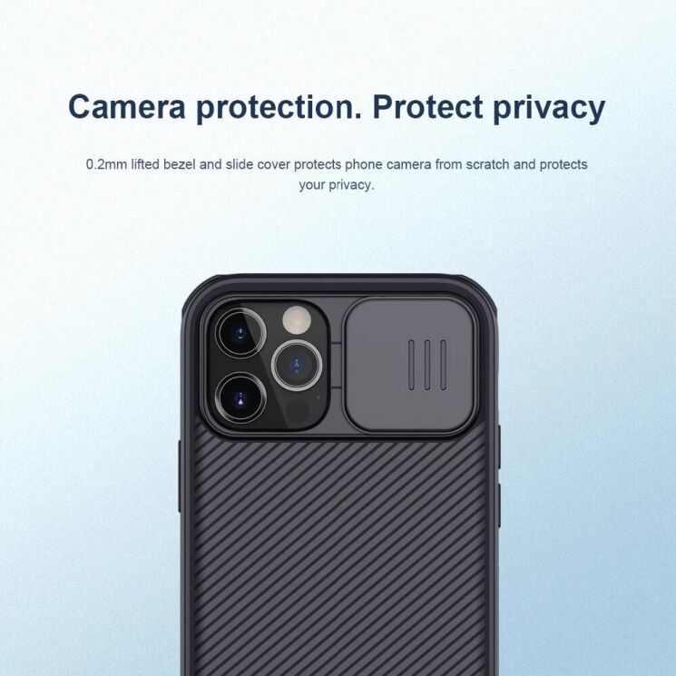 Защитный чехол NILLKIN CamShield Pro Magnetic для Apple iPhone 12 Pro Max - Blue: фото 12 из 17