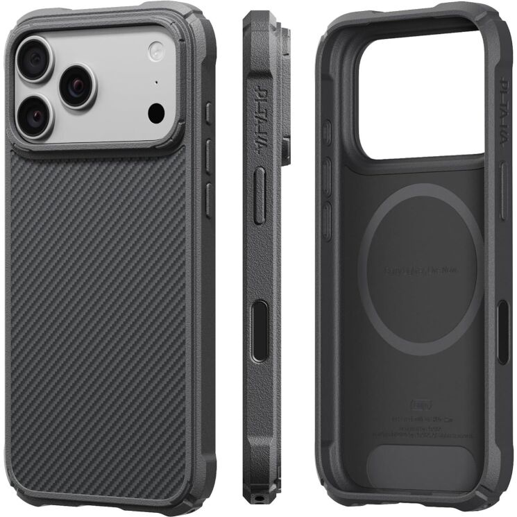 Захисний чохол Pitaka Cairn Case для iPhone 18 Pro / 17 Pro (KI1801CP2) - 600D Black / Grey (Twill) (423754B) Захисний чохол Pitaka Cairn Case для iPhone 18 Pro / 17 Pro (KI1801CP2) - 600D Black / Grey (Twill): фото 1 з 13