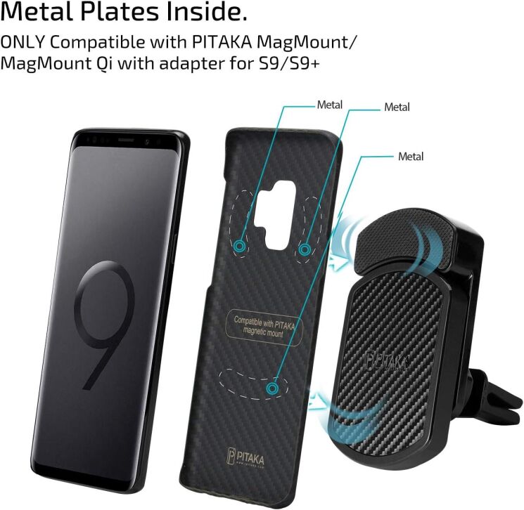 Защитный чехол Pitaka MagCase для Samsung Galaxy S9 (G960) KS9001 - Black: фото 8 из 10