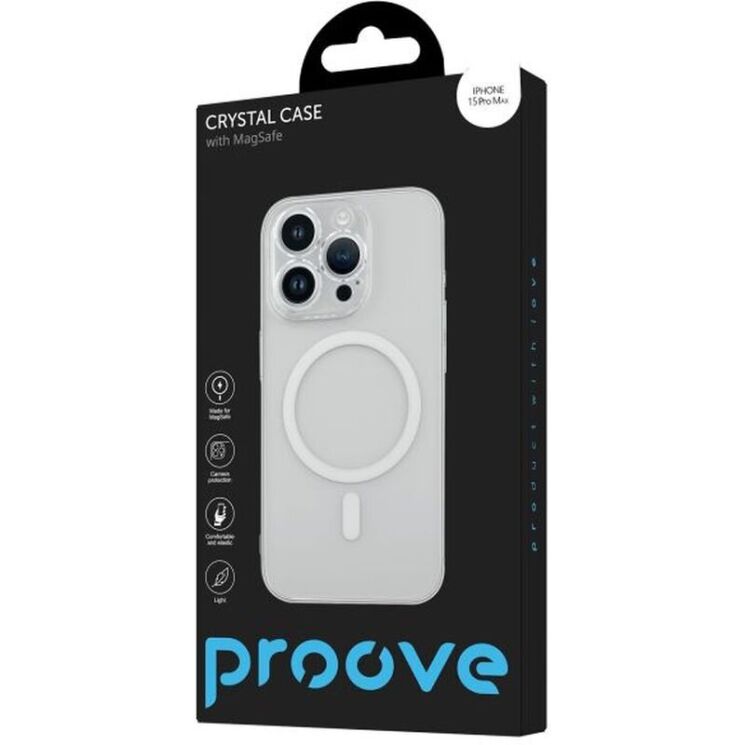 Защитный чехол Proove Crystal Case with MagSafe для Apple iPhone 15 Pro Max - Transparent: фото 2 из 5