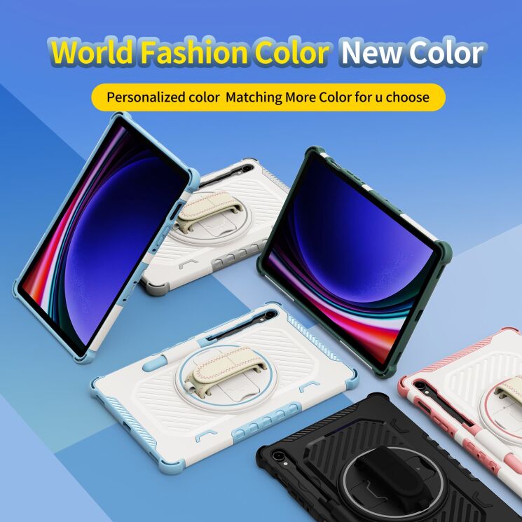 Захисний чохол Reframe Kickstand Strap для Samsung Galaxy Tab S7 / S8 / S9 / S9 FE (T870/T875/X700/X706/X710/X716/X510) - Pink: фото 17 з 18
