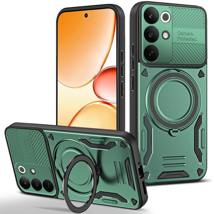 Защитный чехол Reframe Shockproof Case для Realme C85 Pro - Green: фото 1 из 8