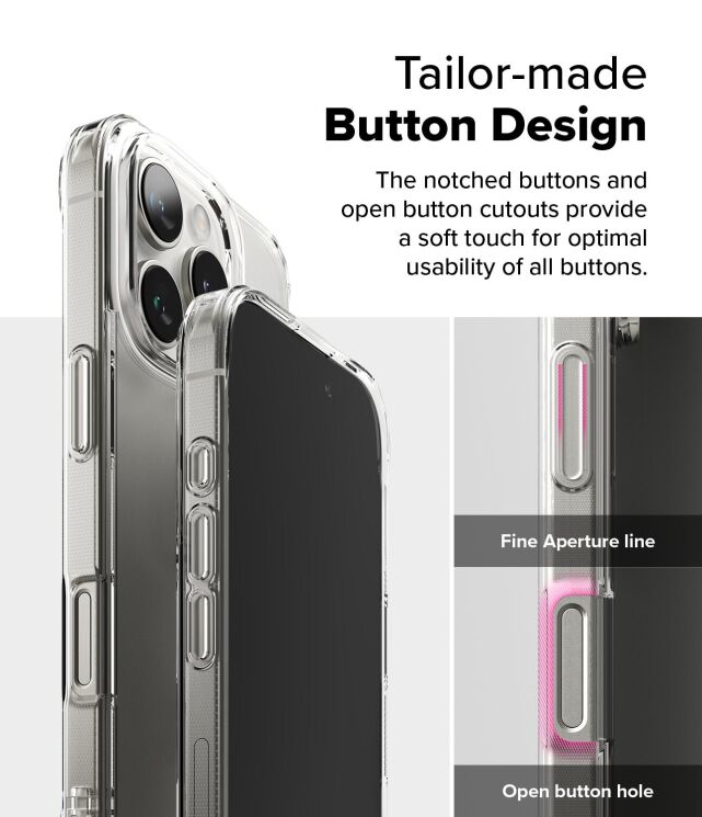 Защитный чехол Ringke Fusion для Apple iPhone 16 Pro Max (8809961789441) - Matte Clear: фото 9 из 10