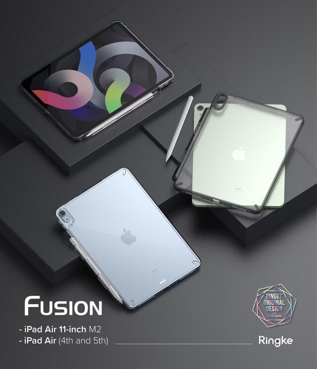 Защитный чехол Ringke Fusion для iPad mini 6 / 7 (2021/2024) F584R53 - Smoke Black: фото 8 из 10