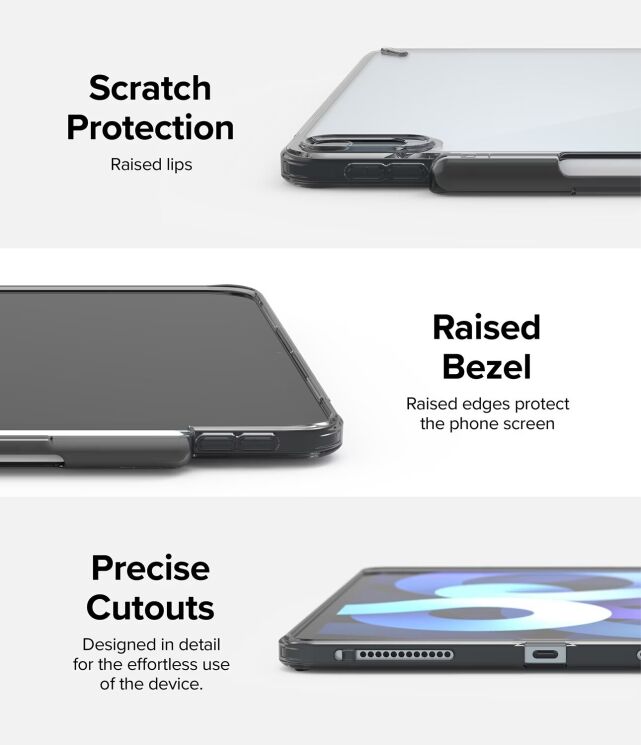 Защитный чехол Ringke Fusion для iPad mini 6 / 7 (2021/2024) F584R53 - Smoke Black: фото 10 из 10