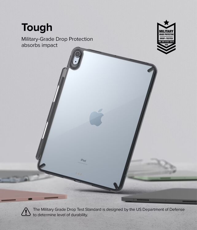 Защитный чехол Ringke Fusion для iPad mini 6 / 7 (2021/2024) F584R53 - Smoke Black: фото 7 из 10
