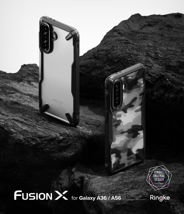 Защитный чехол Ringke Fusion X для Samsung Galaxy A36 (A366) / A56 (A566) 8800293852247 - Camo Black: фото 2 из 13