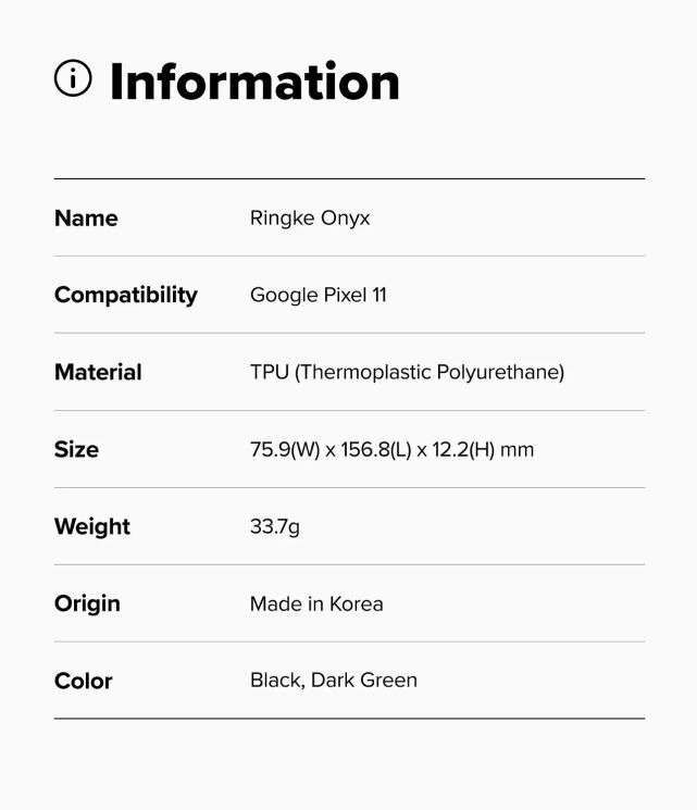 Защитный чехол Ringke Onyx для Google Pixel 11 (8800380461376) - Dark Green: фото 14 из 15