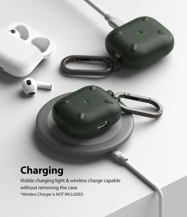 Захисний чохол Ringke Onyx (FH) для AirPods 3 (8809785458585) - Dark Green (287254DG) Захисний чохол Ringke Onyx (FH) для AirPods 3 (8809785458585) - Dark Green: фото 10 з 13