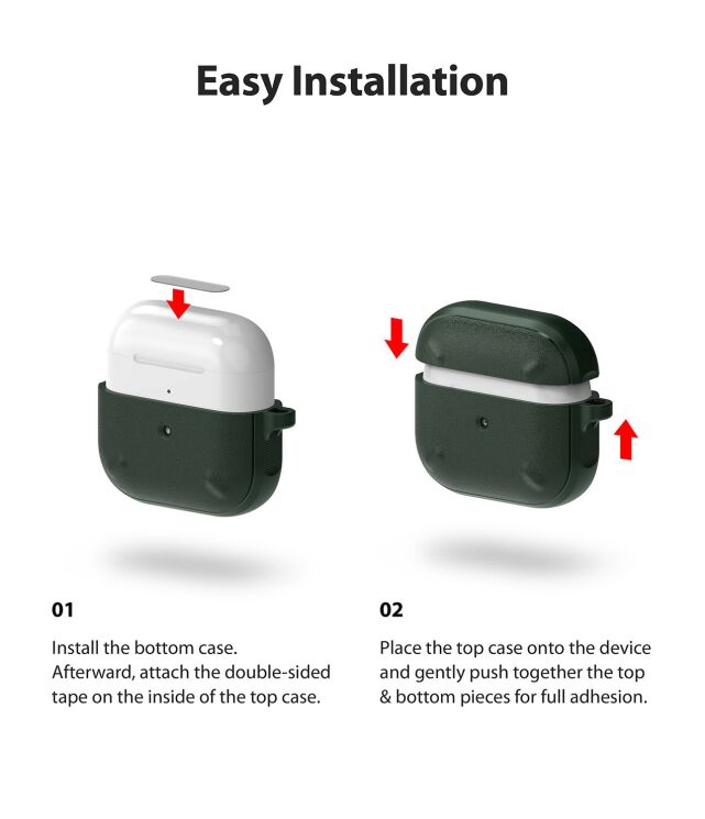 Захисний чохол Ringke Onyx (FH) для AirPods 3 (8809785458585) - Dark Green (287254DG) Захисний чохол Ringke Onyx (FH) для AirPods 3 (8809785458585) - Dark Green: фото 11 з 13