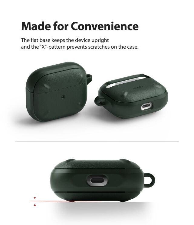 Захисний чохол Ringke Onyx (FH) для AirPods 3 (8809785458585) - Dark Green (287254DG) Захисний чохол Ringke Onyx (FH) для AirPods 3 (8809785458585) - Dark Green: фото 7 з 13