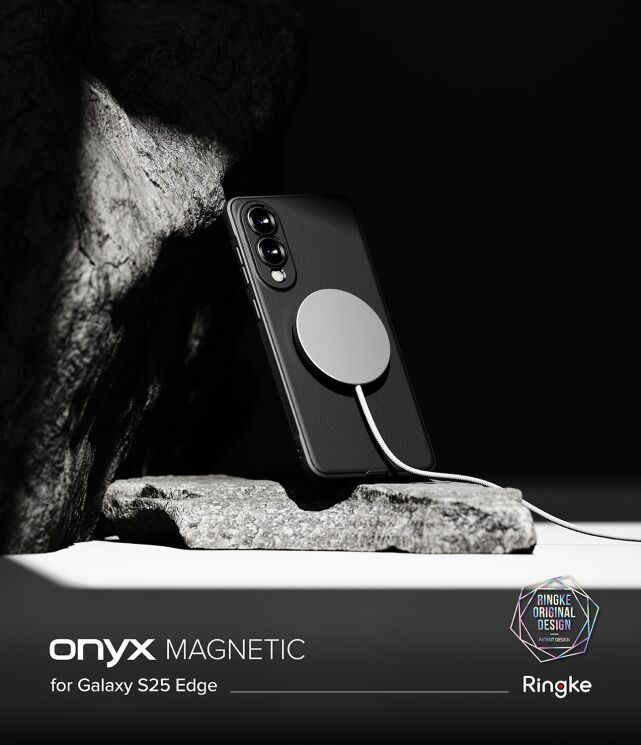 Защитный чехол Ringke Onyx Magnetic (FP) для Samsung Galaxy S25 Edge (S937) 8800293854456 - Black: фото 4 из 19