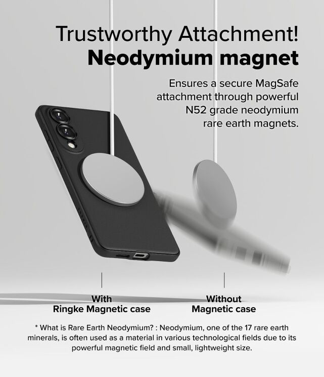 Защитный чехол Ringke Onyx Magnetic (FP) для Samsung Galaxy S25 Edge (S937) 8800293854456 - Black: фото 7 из 19