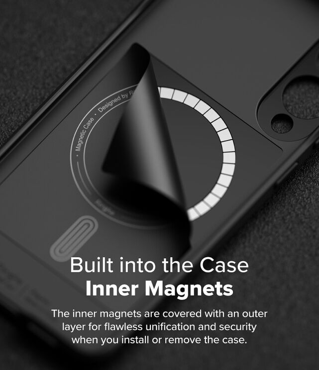 Защитный чехол Ringke Onyx Magnetic (FP) для Samsung Galaxy S25 Edge (S937) 8800293854456 - Black: фото 8 из 19